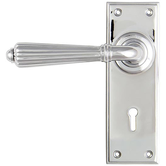 From The Anvil - Hinton Lever Lock Set - Polished Chrome - 45316 - Choice Handles