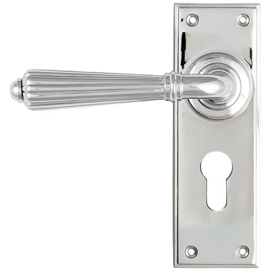 From The Anvil - Hinton Lever Euro Lock Set - Polished Chrome - 45319 - Choice Handles