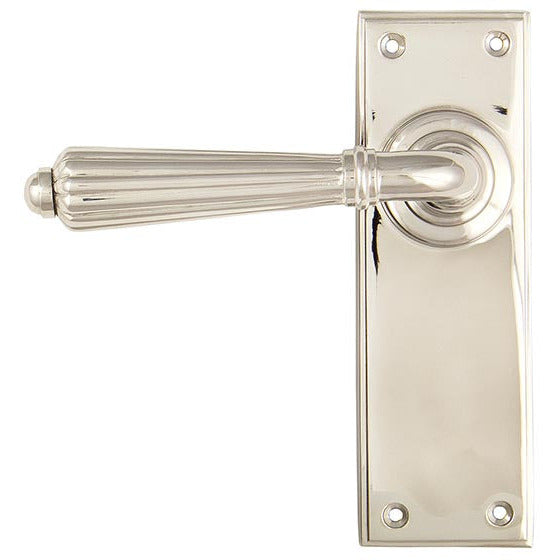 From The Anvil - Hinton Lever Latch Set - Polished Nickel - 45323 - Choice Handles