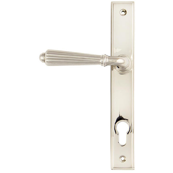 From The Anvil - Hinton Slimline Lever Espag. Lock Set - Polished Nickel - 45326 - Choice Handles