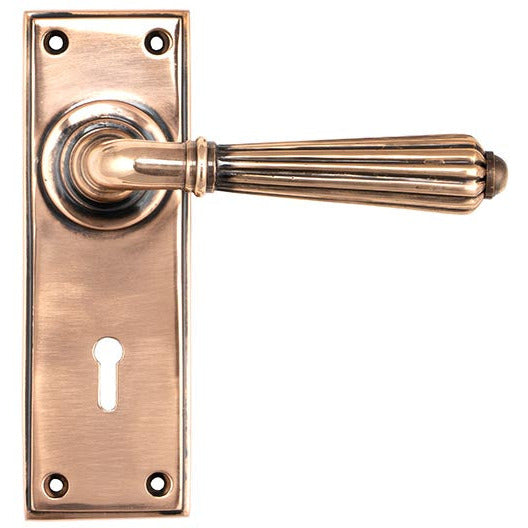 From The Anvil - Hinton Lever Lock Set - Polished Bronze - 45334 - Choice Handles