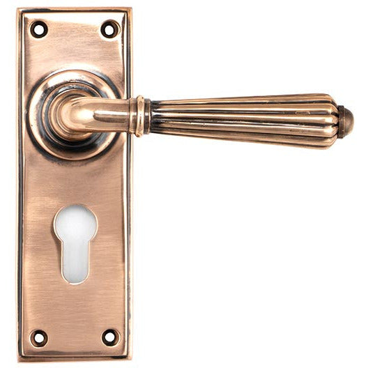 From The Anvil - Hinton Lever Euro Lock Set - Polished Bronze - 45337 - Choice Handles