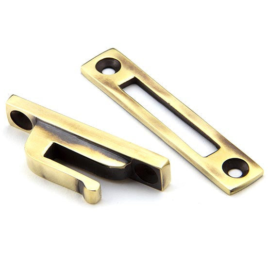 From The Anvil - Locking Hinton Fastener - Aged Brass - 45339 - Choice Handles