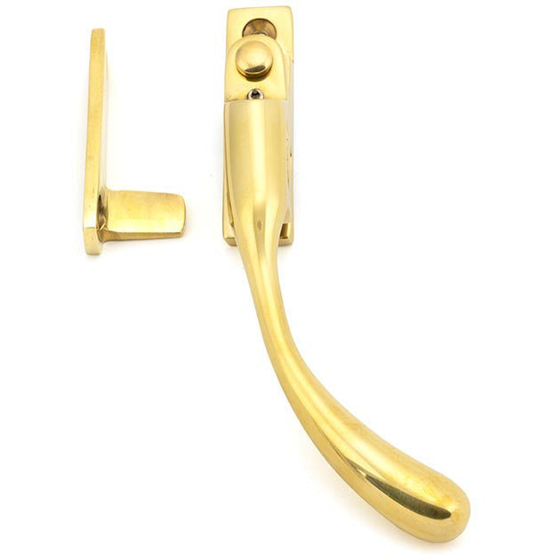 From The Anvil - Night-Vent Locking Peardrop Fastener - RH - Polished Brass - 45397 - Choice Handles