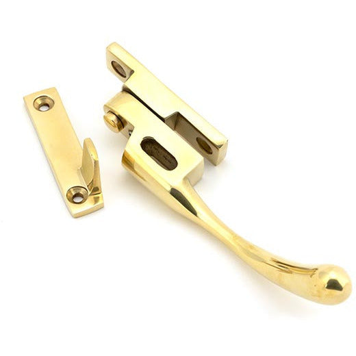 From The Anvil - Night-Vent Locking Peardrop Fastener - RH - Polished Brass - 45397 - Choice Handles