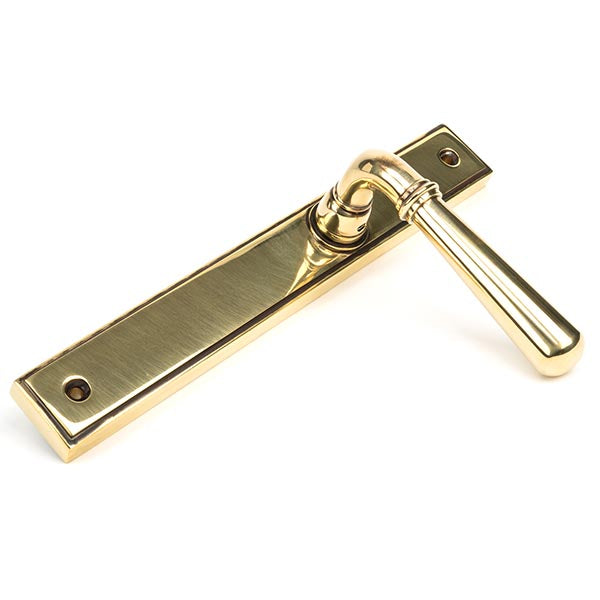 From The Anvil - Newbury Slimline Lever Latch Set - Aged Brass - 45429 - Choice Handles