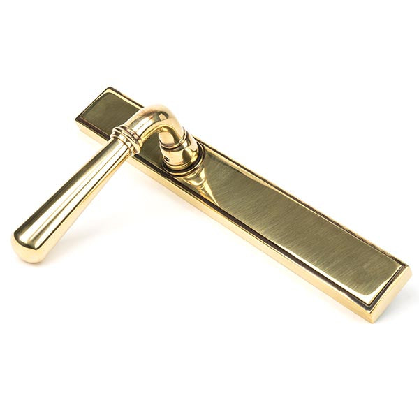 From The Anvil - Newbury Slimline Lever Latch Set - Aged Brass - 45429 - Choice Handles