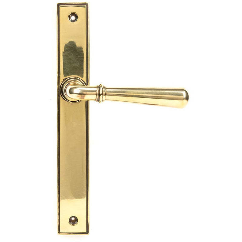 From The Anvil - Newbury Slimline Lever Latch Set - Aged Brass - 45429 - Choice Handles