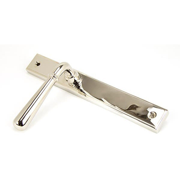 From The Anvil - Newbury Slimline Lever Latch Set - Polished Nickel - 45430 - Choice Handles