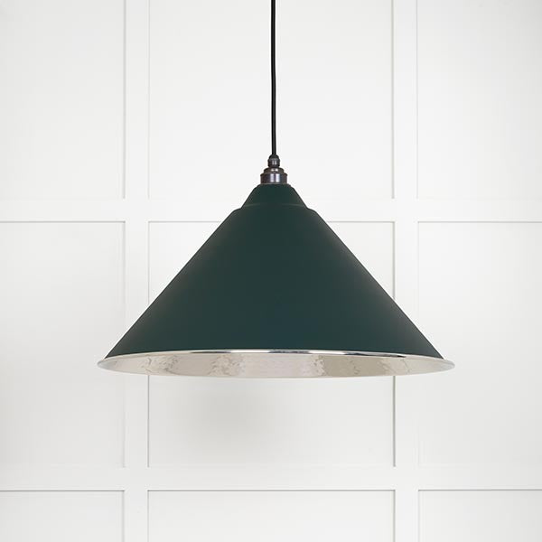 From The Anvil - Hockley Pendant in Dingle - Hammered Nickel - 45433DI - Choice Handles