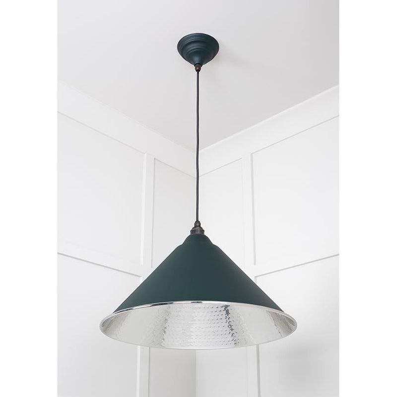 From The Anvil - Hockley Pendant in Dingle - Hammered Nickel - 45433DI - Choice Handles