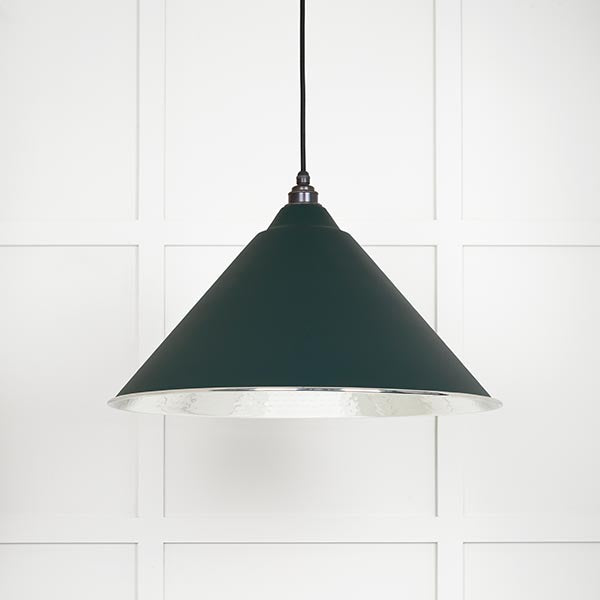 From The Anvil - Hockley Pendant in Dingle - Hammered Nickel - 45433DI - Choice Handles