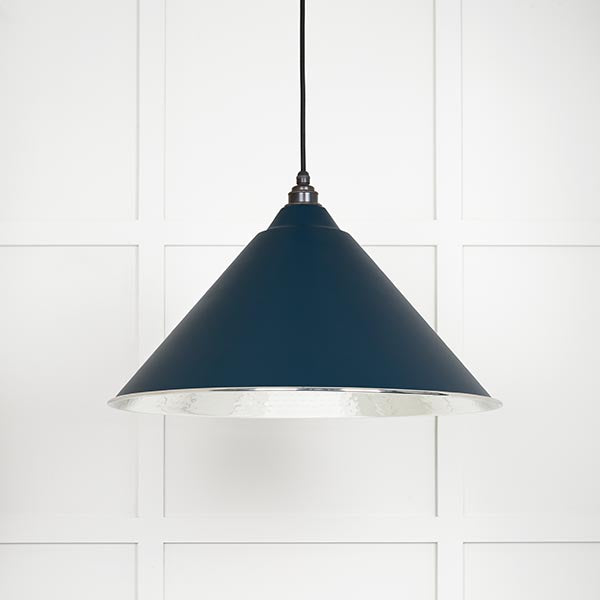 From The Anvil - Hockley Pendant in Dusk - Hammered Nickel - 45433DU - Choice Handles