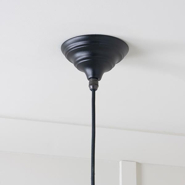 From The Anvil - Hockley Pendant in Elan Black - Hammered Nickel - 45433EB - Choice Handles