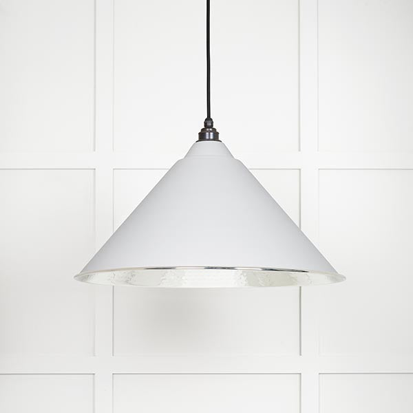 From The Anvil - Hockley Pendant in Flock - Hammered Nickel - 45433F - Choice Handles