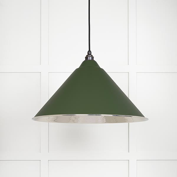 From The Anvil - Hockley Pendant in Heath - Hammered Nickel - 45433H - Choice Handles