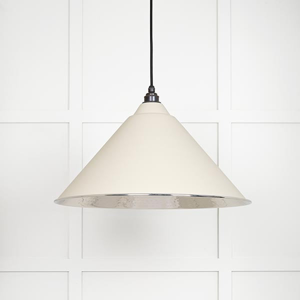 From The Anvil - Hockley Pendant in Teasel - Hammered Nickel - 45433TE - Choice Handles