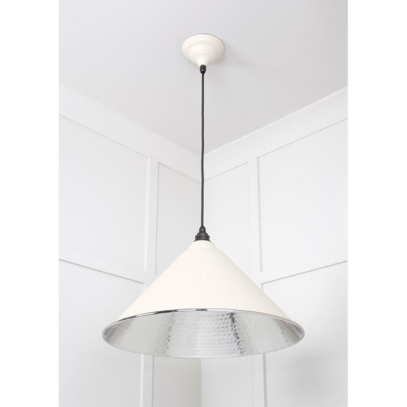 From The Anvil - Hockley Pendant in Teasel - Hammered Nickel - 45433TE - Choice Handles