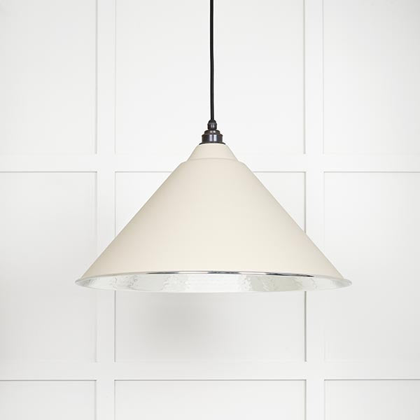 From The Anvil - Hockley Pendant in Teasel - Hammered Nickel - 45433TE - Choice Handles