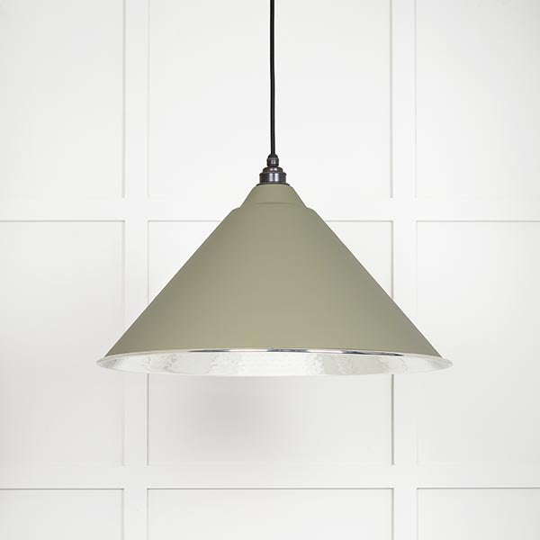 From The Anvil - Hockley Pendant in Tump - Hammered Nickel - 45433TU - Choice Handles