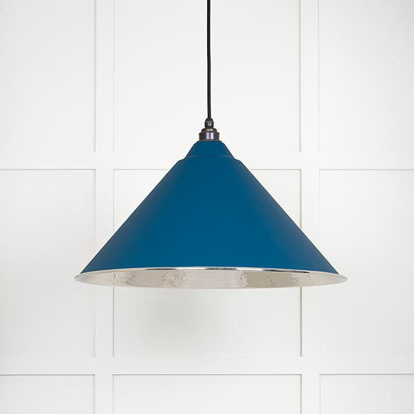 From The Anvil - Hockley Pendant in Upstream - Hammered Nickel - 45433U - Choice Handles