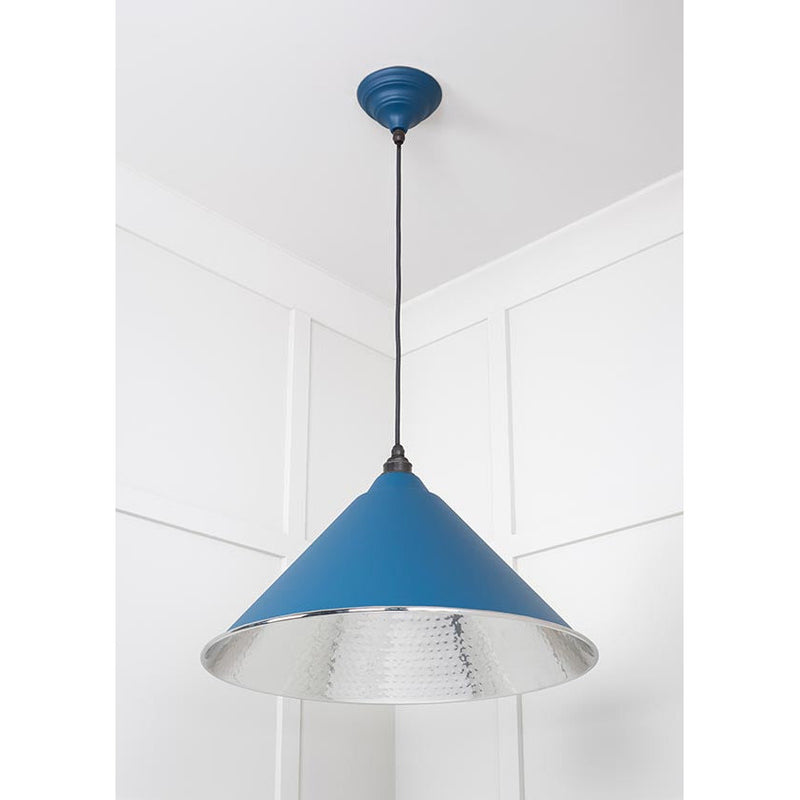 From The Anvil - Hockley Pendant in Upstream - Hammered Nickel - 45433U - Choice Handles