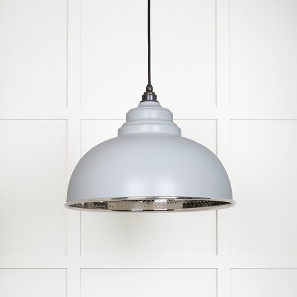 From The Anvil - Harborne Pendant in Birch - Hammered Nickel - 45472BI - Choice Handles