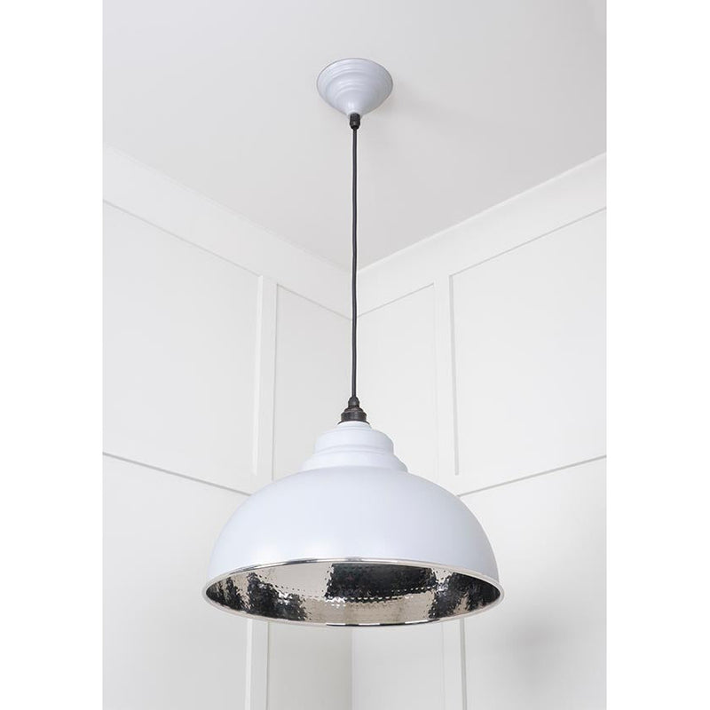 From The Anvil - Harborne Pendant in Birch - Hammered Nickel - 45472BI - Choice Handles