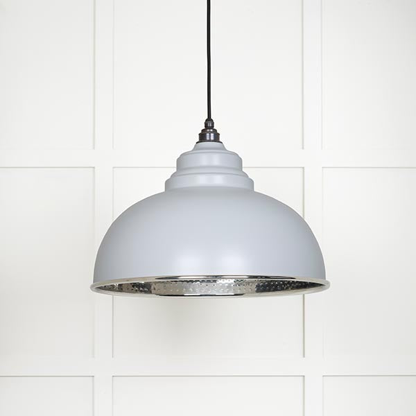 From The Anvil - Harborne Pendant in Birch - Hammered Nickel - 45472BI - Choice Handles