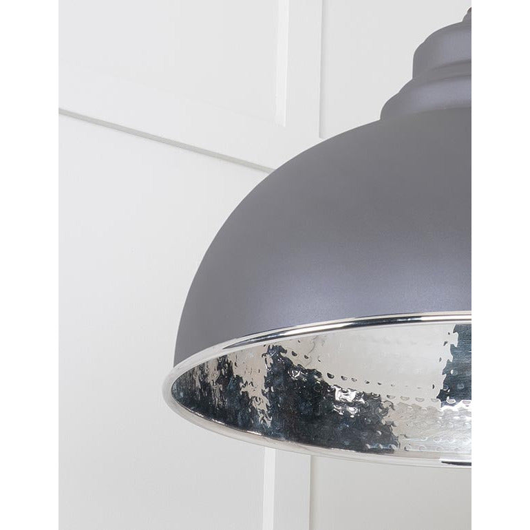 From The Anvil - Harborne Pendant in Bluff - Hammered Nickel - 45472BL - Choice Handles