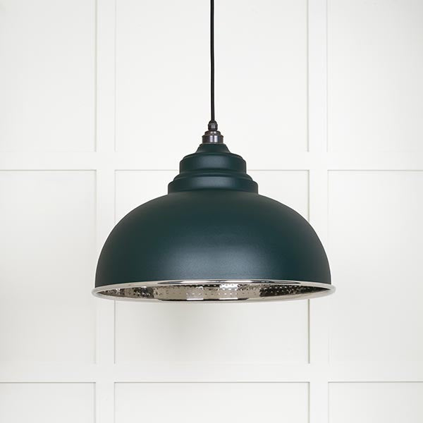 From The Anvil - Harborne Pendant in Dingle - Hammered Nickel - 45472DI - Choice Handles