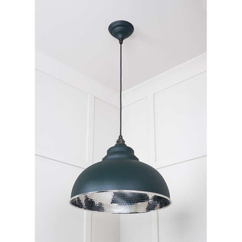 From The Anvil - Harborne Pendant in Dingle - Hammered Nickel - 45472DI - Choice Handles