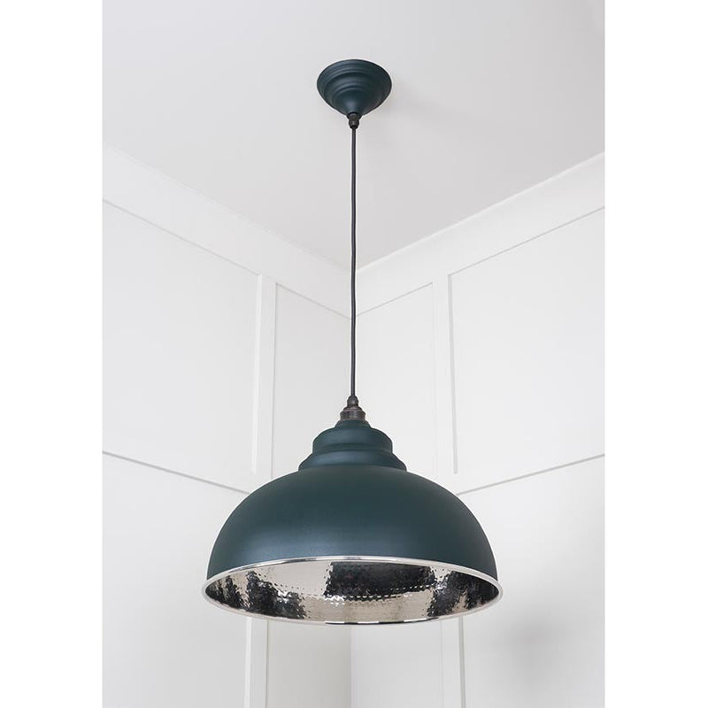 From The Anvil - Harborne Pendant in Dingle - Hammered Nickel - 45472DI - Choice Handles