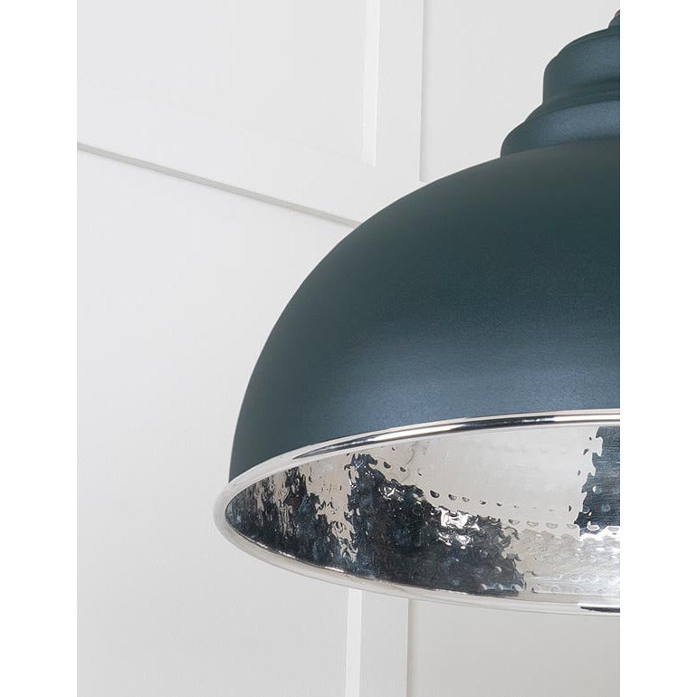 From The Anvil - Harborne Pendant in Dingle - Hammered Nickel - 45472DI - Choice Handles