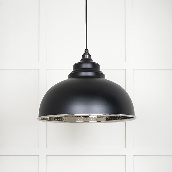 From The Anvil - Harborne Pendant in Elan Black - Hammered Nickel - 45472EB - Choice Handles