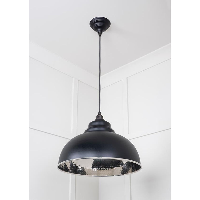 From The Anvil - Harborne Pendant in Elan Black - Hammered Nickel - 45472EB - Choice Handles