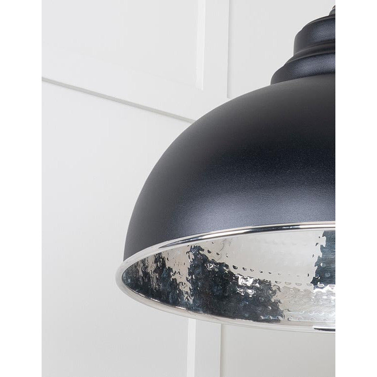 From The Anvil - Harborne Pendant in Elan Black - Hammered Nickel - 45472EB - Choice Handles