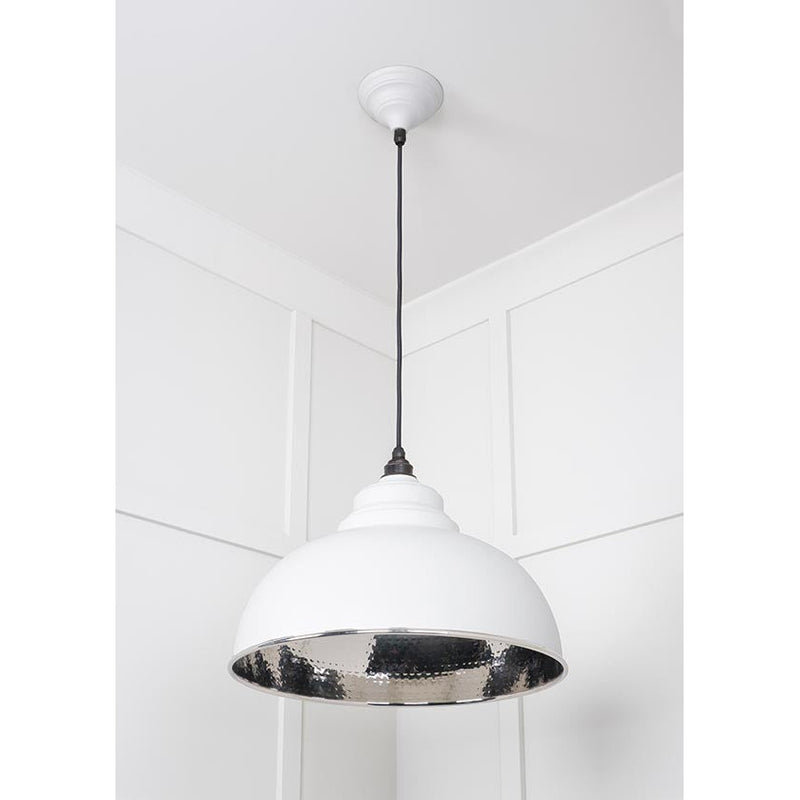 From The Anvil - Harborne Pendant in Flock - Hammered Nickel - 45472F - Choice Handles