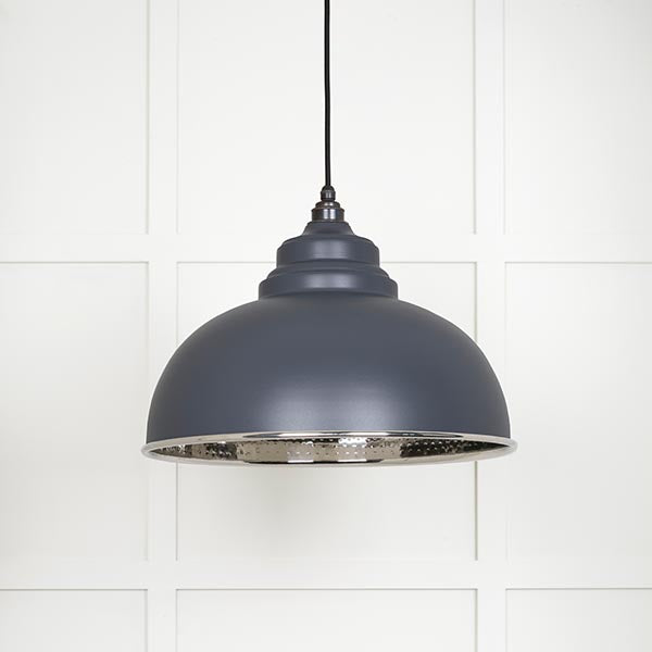 From The Anvil - Harborne Pendant in Slate - Hammered Nickel - 45472SL - Choice Handles