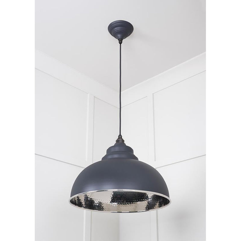 From The Anvil - Harborne Pendant in Slate - Hammered Nickel - 45472SL - Choice Handles