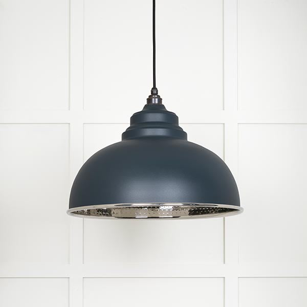 From The Anvil - Harborne Pendant in Soot - Hammered Nickel - 45472SO - Choice Handles