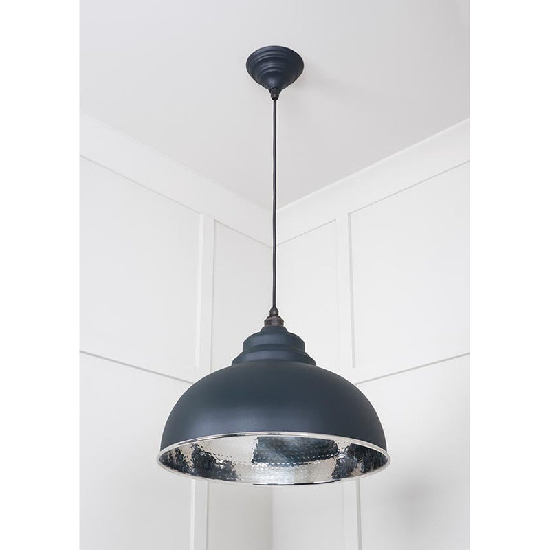 From The Anvil - Harborne Pendant in Soot - Hammered Nickel - 45472SO - Choice Handles