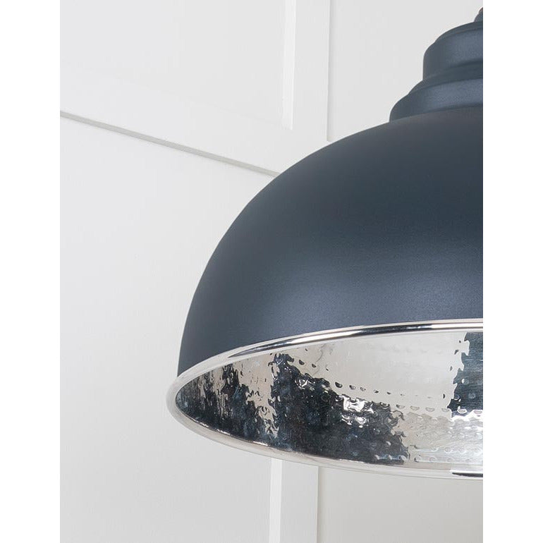 From The Anvil - Harborne Pendant in Soot - Hammered Nickel - 45472SO - Choice Handles