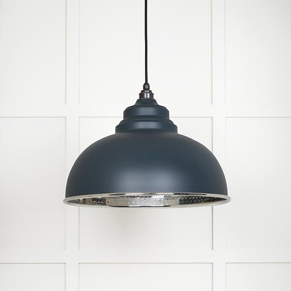 From The Anvil - Harborne Pendant in Soot - Hammered Nickel - 45472SO - Choice Handles