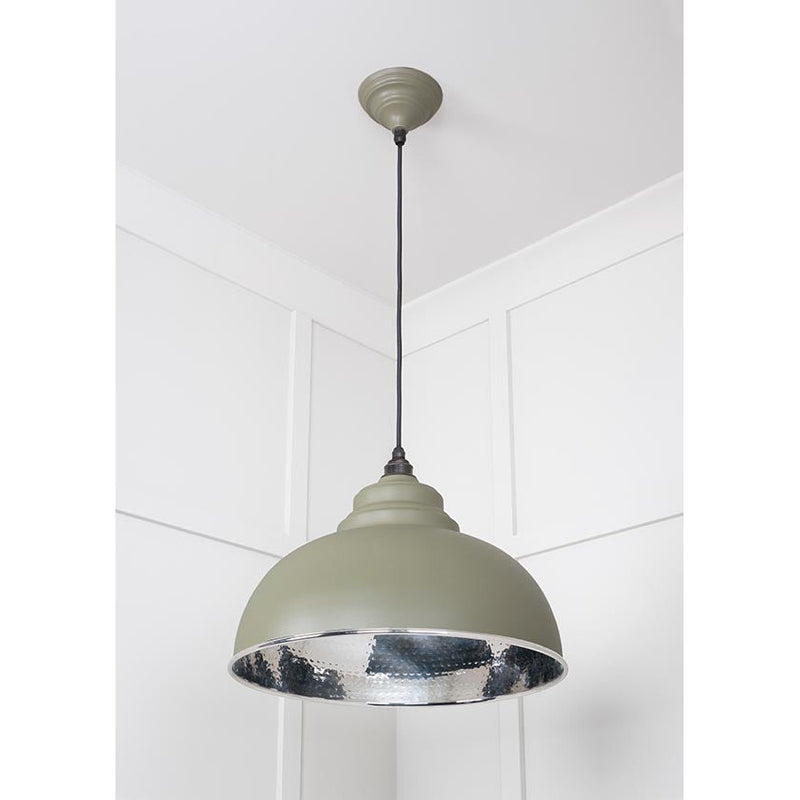 From The Anvil - Harborne Pendant in Tump - Hammered Nickel - 45472TU - Choice Handles