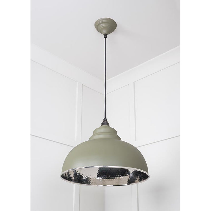 From The Anvil - Harborne Pendant in Tump - Hammered Nickel - 45472TU - Choice Handles