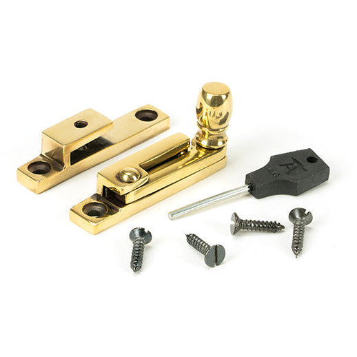 From The Anvil - Mushroom Quadrant Fastener - Narrow - Aged Brass - 45481 - Choice Handles