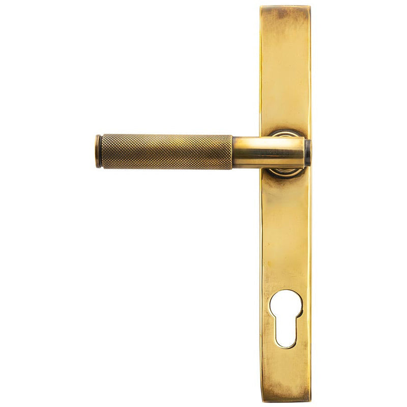 From The Anvil - Brompton Slimline Lever Espag. Lock Set - Aged Brass - 45499 - Choice Handles