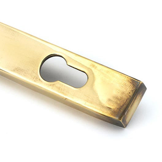 From The Anvil - Brompton Slimline Lever Espag. Lock Set - Aged Brass - 45499 - Choice Handles