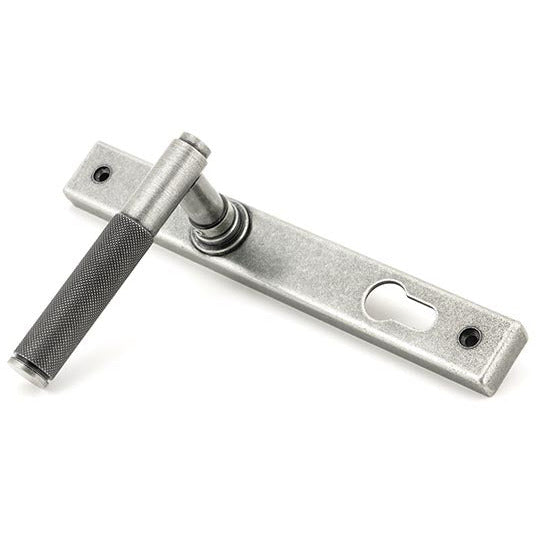 From The Anvil - Brompton Slimline Lever Espag. Lock Set - Pewter Patina - 45529 - Choice Handles